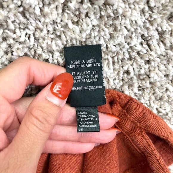 Rodd & Gunn Sweater Men’s 3XL Orange 100% Australian Cotton Pullover Neck Zip - Picture 5 of 6